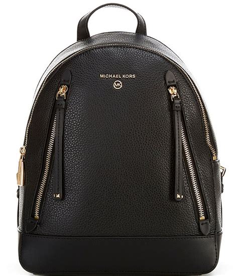 michael kors brooklyn medium pebbled leather backpack|Michael Kors nylon backpacks women.